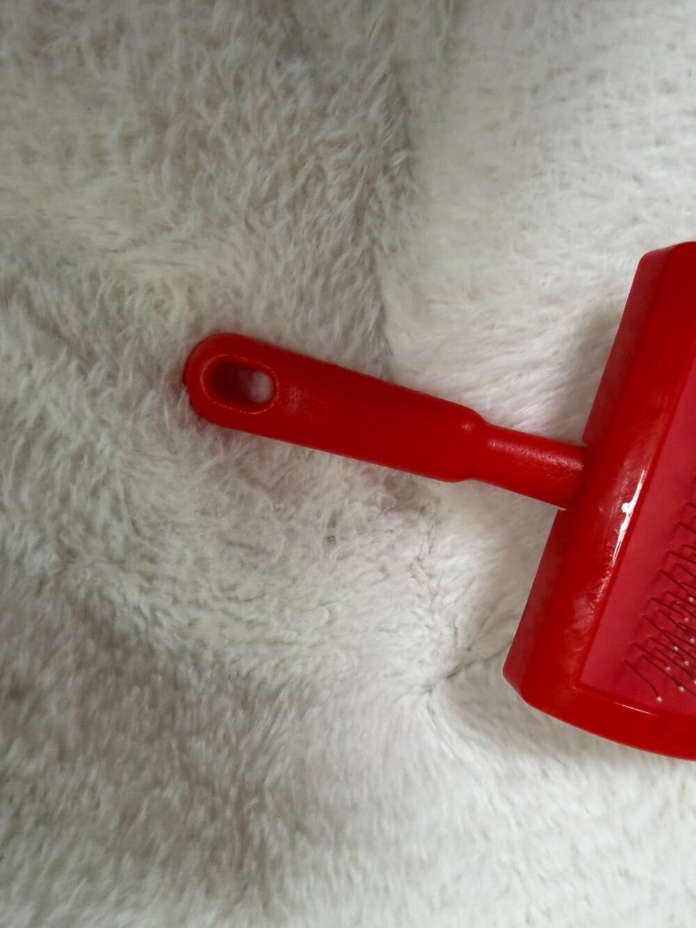 Red Plastic Pet Grooming Slicker Brush Dog & Cat Brush - Picture 3 of 5